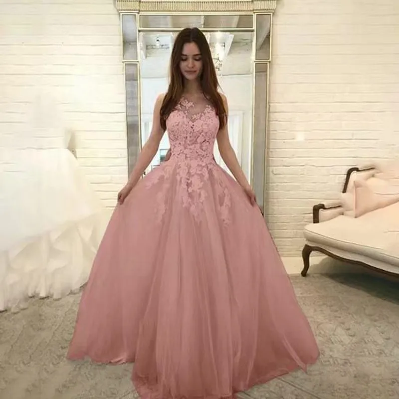 Women Fashion Lace Mash Stitching Elegant Wedding Party Dress